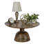 Handcrafted Round Mango Wood Coffee Table with Domed Base & Lipped Edge