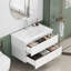 Meuble-lavabo de 31,5 po avec lavabo combiné, armoire avec 2 grands tiroirs, système de fermeture en douceur, 2 grands tiroirs, conception sans poignée, assemblage facile-224789882