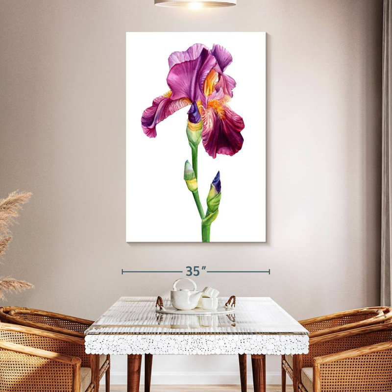 Harnek Lovely Iris Flower, 51" H x 34" W