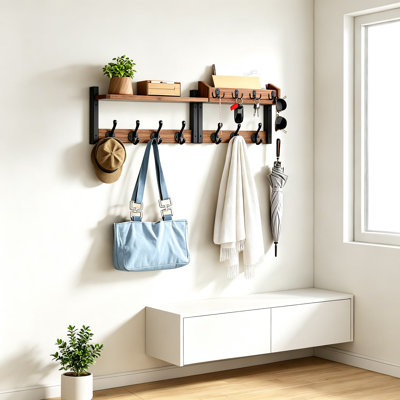 Portemanteaux mural en bois