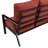 53.15'' Wide Straight Aluminum Loveseat with Cushions-1740982078