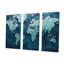 Carte du monde océanique ombrée - ensemble d'art mural carte du monde-107741799-107741797