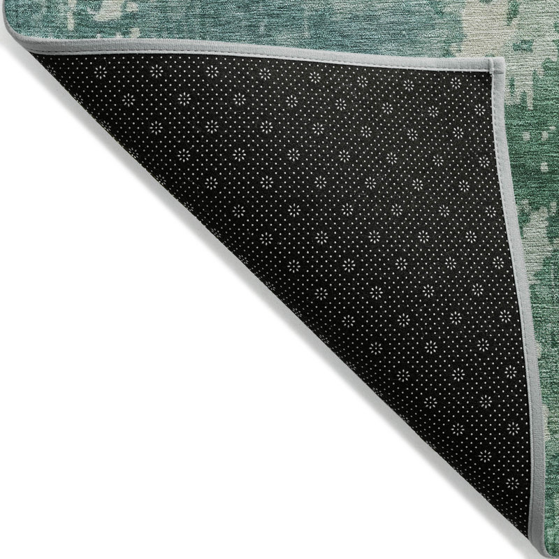 Tapis intérieur lavable abstrait 9 'X 12' Emerald