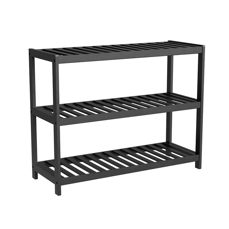 9 Pair Shoe Rack, Black
