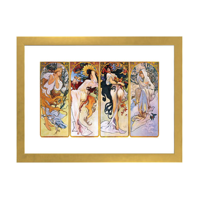 Les quatre saisons (1895) par Alphonse Mucha - reproduction d'art