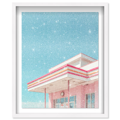 Linear Symmetry II Shadowbox Americana Print by Oliver Gal, Black Frame, 16 x 20