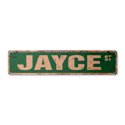 Jayce Street Sign Aluminum 4" X 18"