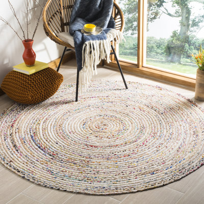 Herzig Flatweave Cotton Beige/Yellow Rug