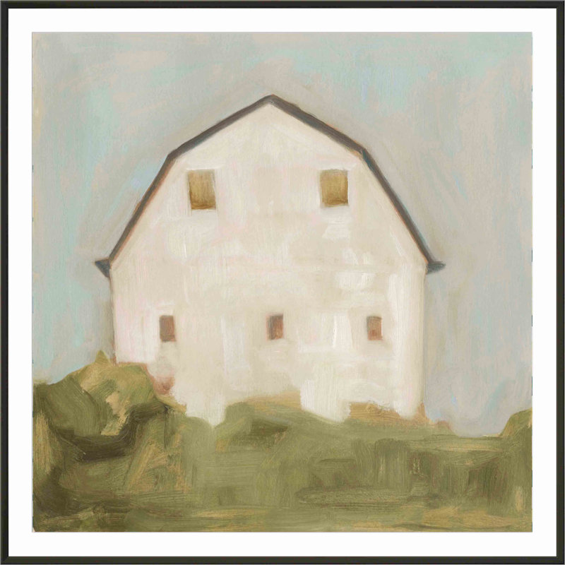 «Serene Barn III» par Emma Scarvey - peinture encadrée, Noir, H 12 po x l 12 po