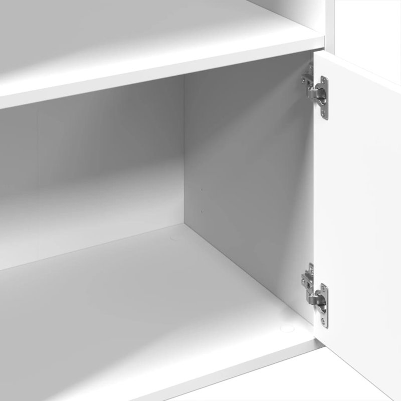 Augustinas 189cm H Bookcase, (5 Shelves) 189cm H x 100cm W x 36cm D, White