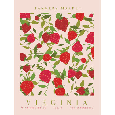 Farmers Market Strawberry Poster by Kamdon Kreations
