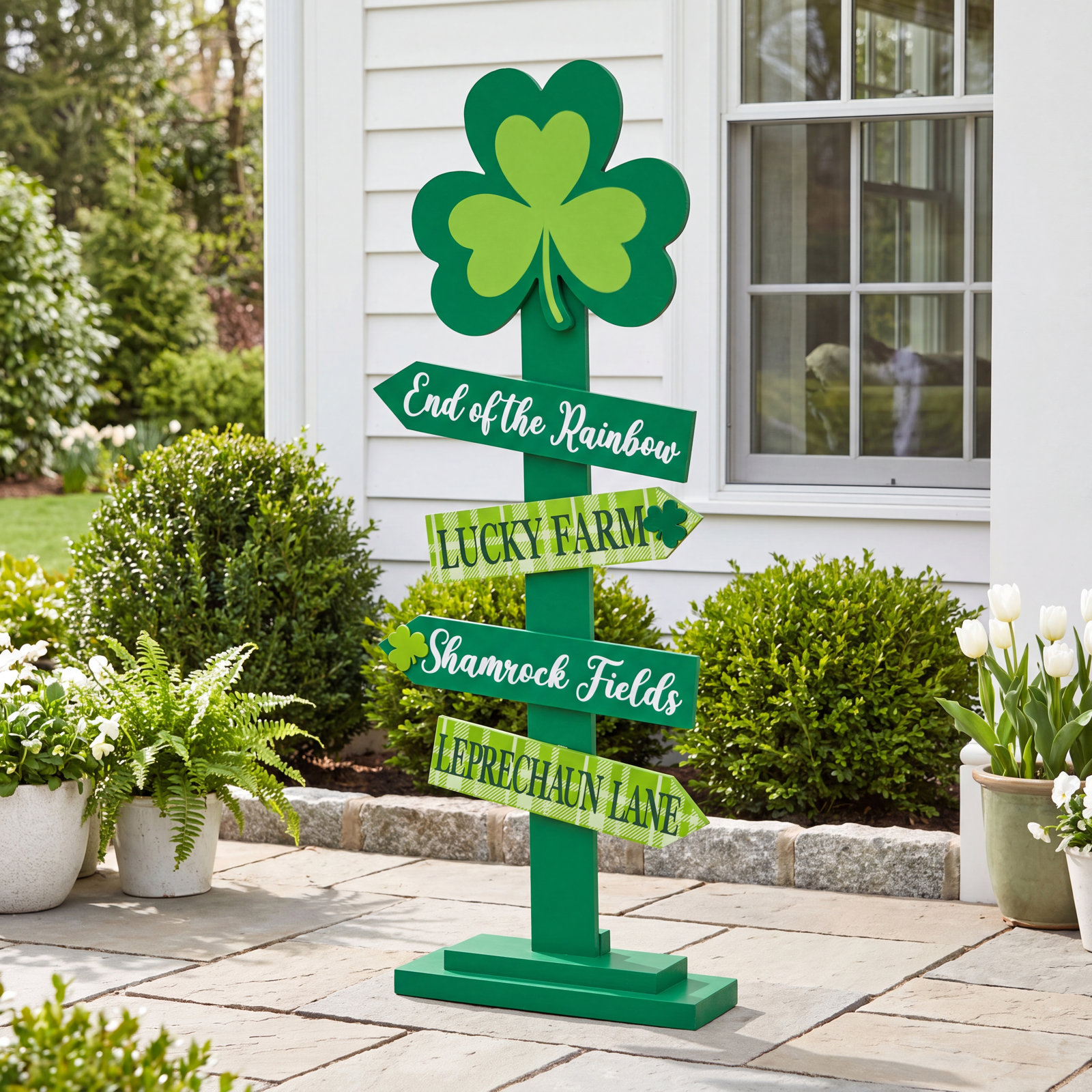 Iron Shamrock Porch Sign