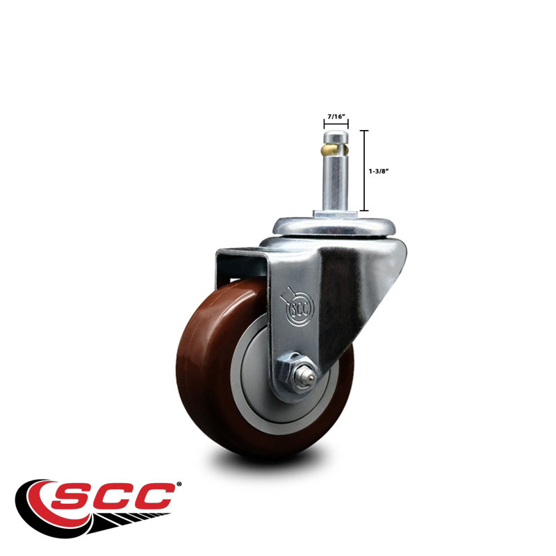 Grip Ring Stem Caster, Maroon