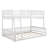 Full XL Over Queen Bunk Bed With Ladder And Guardrails, Wood Bunk Bed For Guestroom, Divided Into 2 Platform Beds