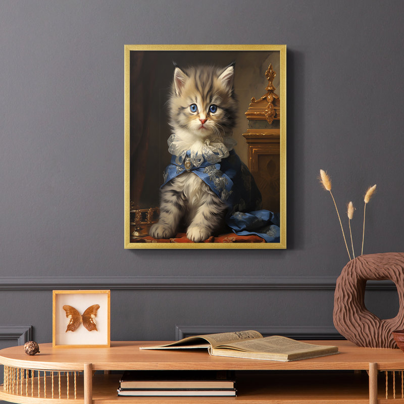 ANIMALS Series CLXV III - reproduction encadrée de qualité supérieure - prête à être accrochée - aucun clou requis, Doré