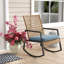 Chaise berçante d'extérieur en rotin avec coussins Dolezal-1349655684