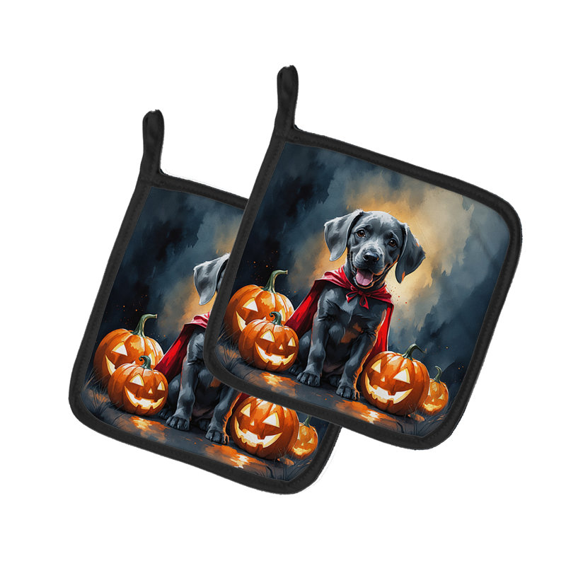 Paire de porte-pots Weimaraner