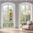 36"H Oversized Geometric Stained Glass Window Panel