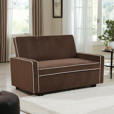 Marsworth Upholstered 53'' Reclining Sleeper Sofa