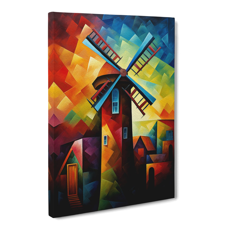 Windmill No.2 - Wrapped Canvas, 60cm H x 40cm W x 3cm D