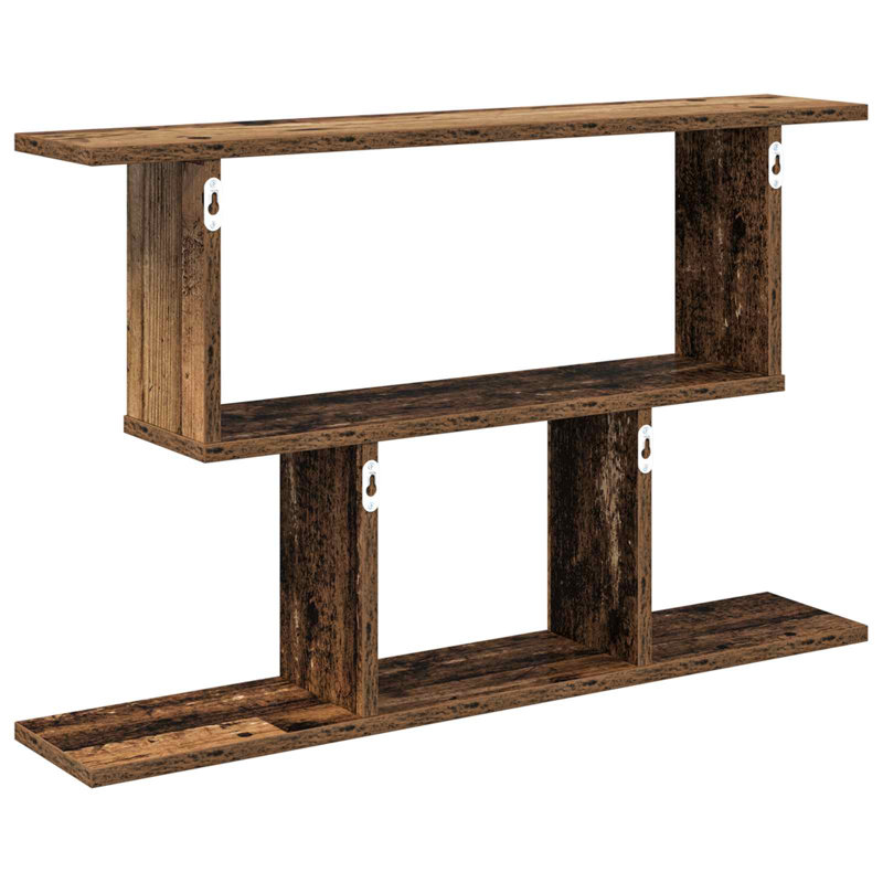  Wall Shelf with Shelf with Storage Engineered Wood Solution Living Room
