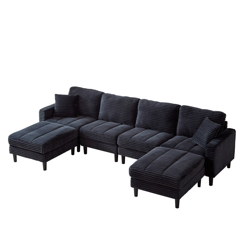 122.5-Inch Oversized U-Shaped Modular Sofa