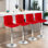 Tabouret de bar pivotant à hauteur réglable avec structure en métal