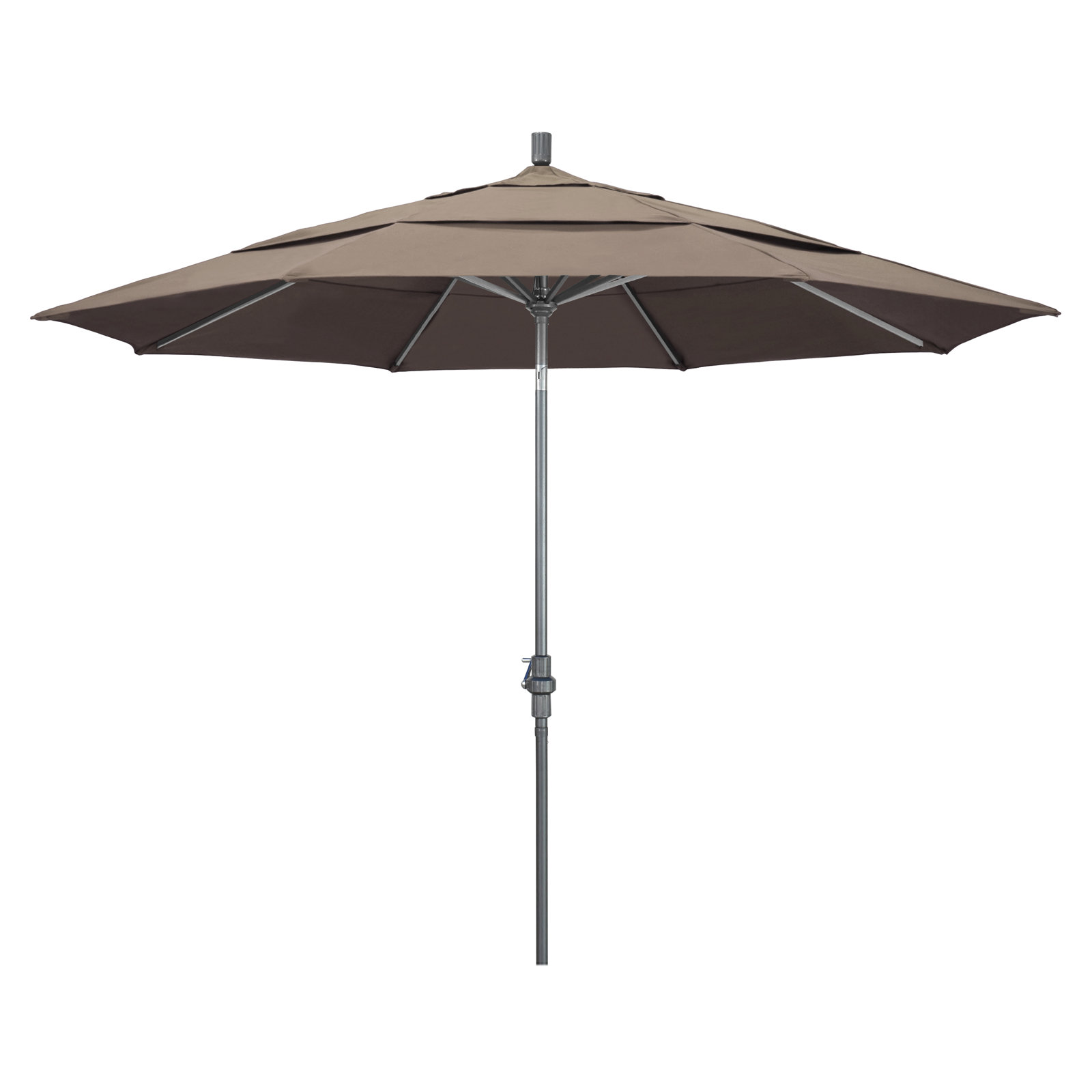 Broadmeade 11' Sunbrella® Umbrella, Hammertone Gray, Taupe