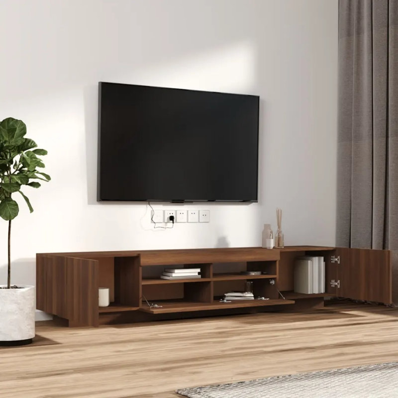 Abhinay Unfinished TV Stand, Artisan Oak, 200cm