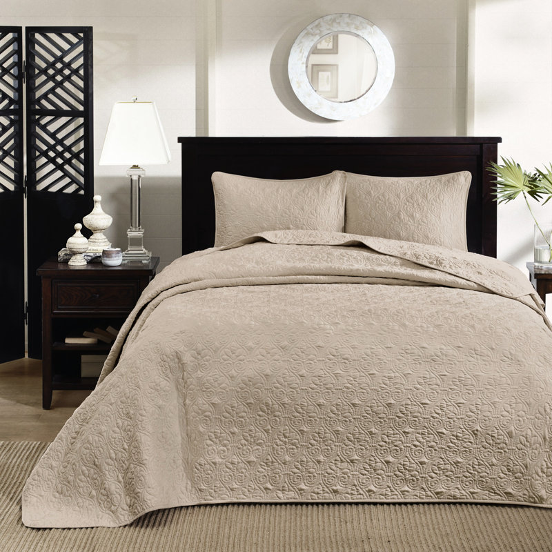 Couvre-lit très grand kaki - Chaleur en coton prélavé Embrassez la décoration accrocheuse surdimensionnée pour une touche gracieuse 2 taies décoratives assorties réversibles dans une sensation de luxe Ultra Peak Glamour captivant Extra Max