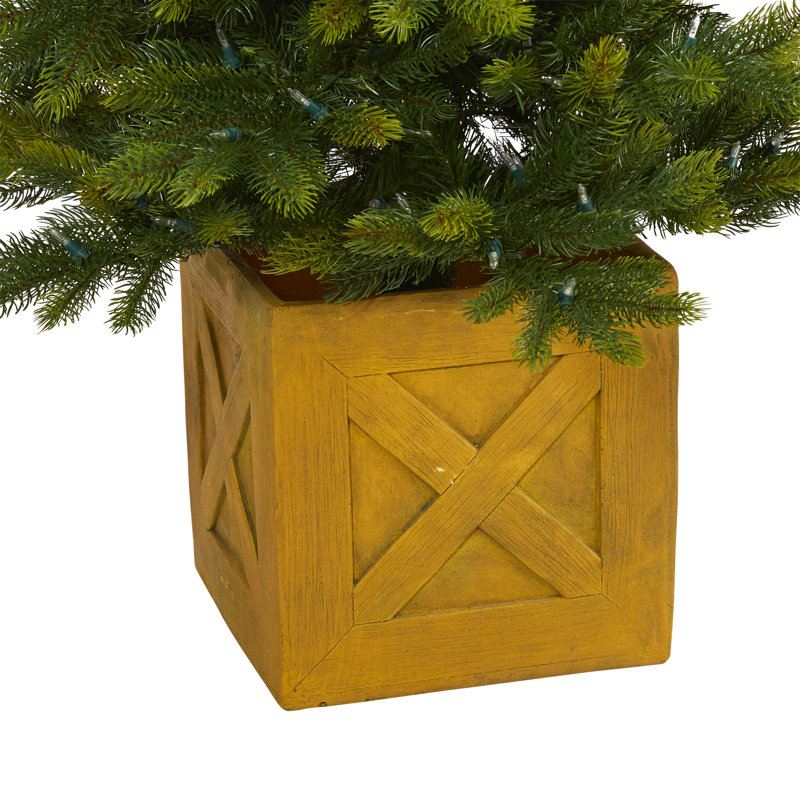 Sapin de Noël vert plume artificielle réaliste avec lumières DEL, H 5 pi