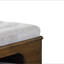 Repose-pieds en caoutchouc pour chat en bois d'hévéa, repose-pieds capitonné 2 en 1 avec grotte pour chat, repose-pieds multifonctionnel avec cachette pour chat, finition noyer