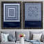 «Indigo Tile IV», reproduction sur toile 2 pièces-844602007-844602004