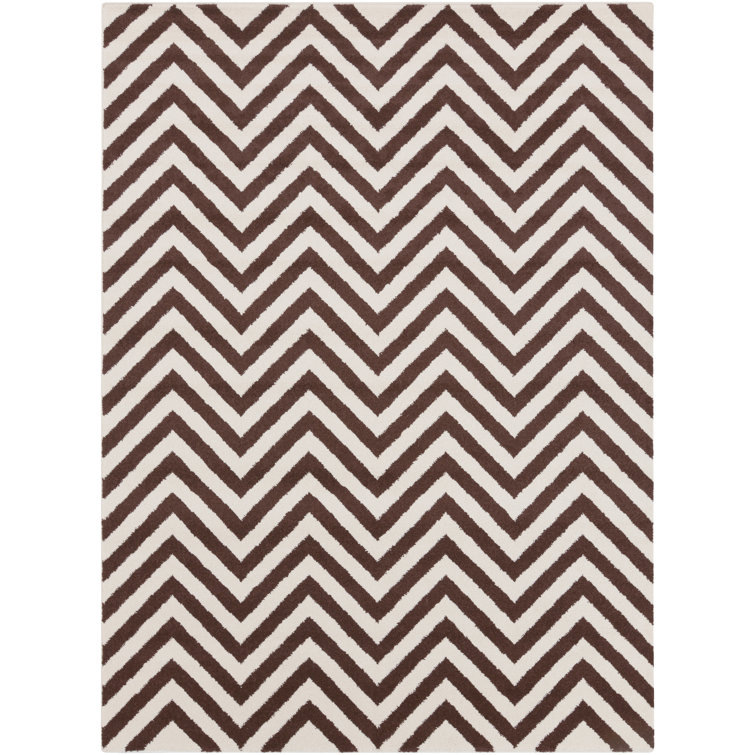 Greer Chevron Chocolate Area Rug