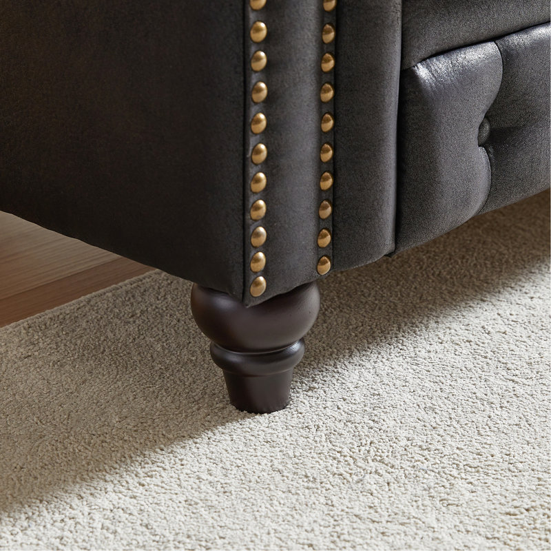 3 avec dossier, housse en tissu technique, coussins en mousse, pieds en bois capitonnés pour le salon, tissu, coussins confortables