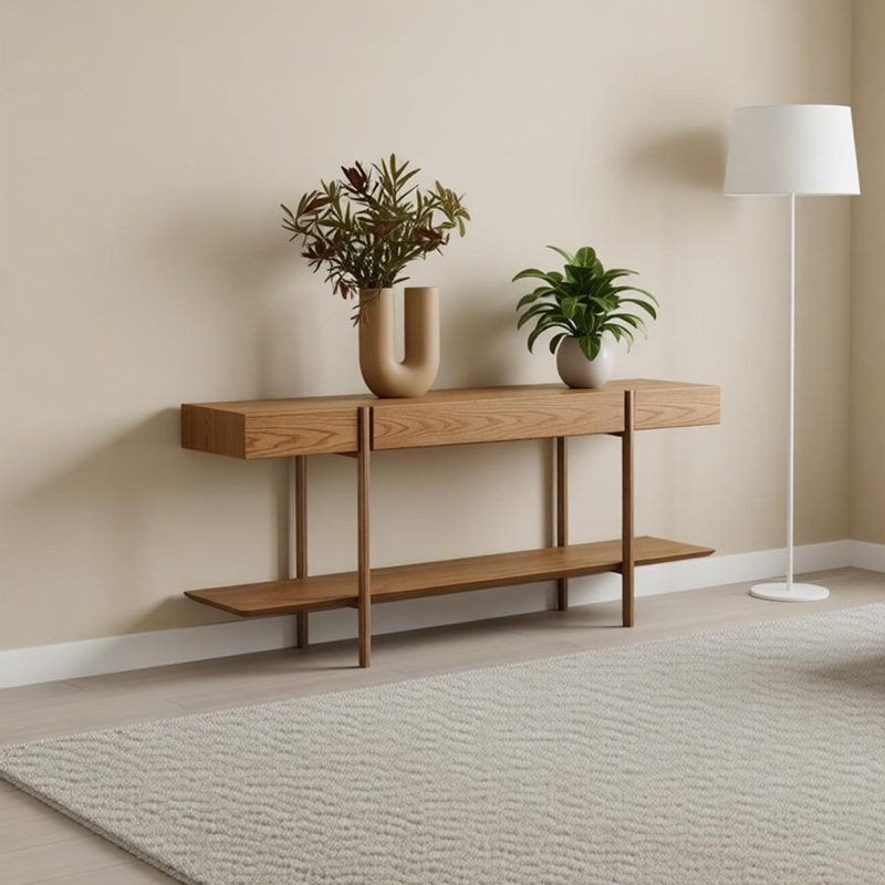 Minimalist multi-level storage rack, 29.53" H x 55.11" W x 19.69" D