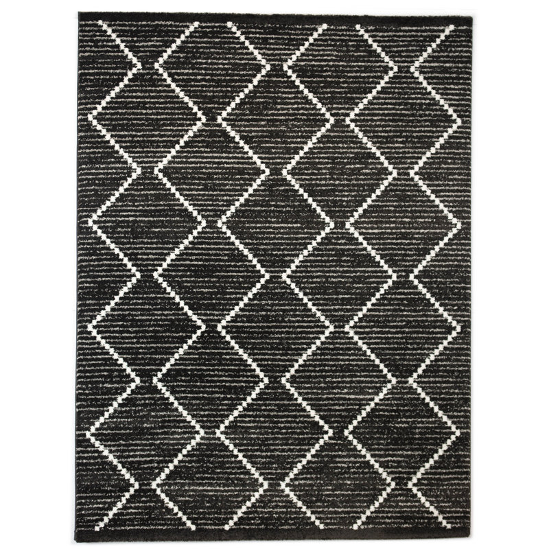Tapis à motif géométrique Dedham, Rectangle 6 pi 7 po x 9 pi