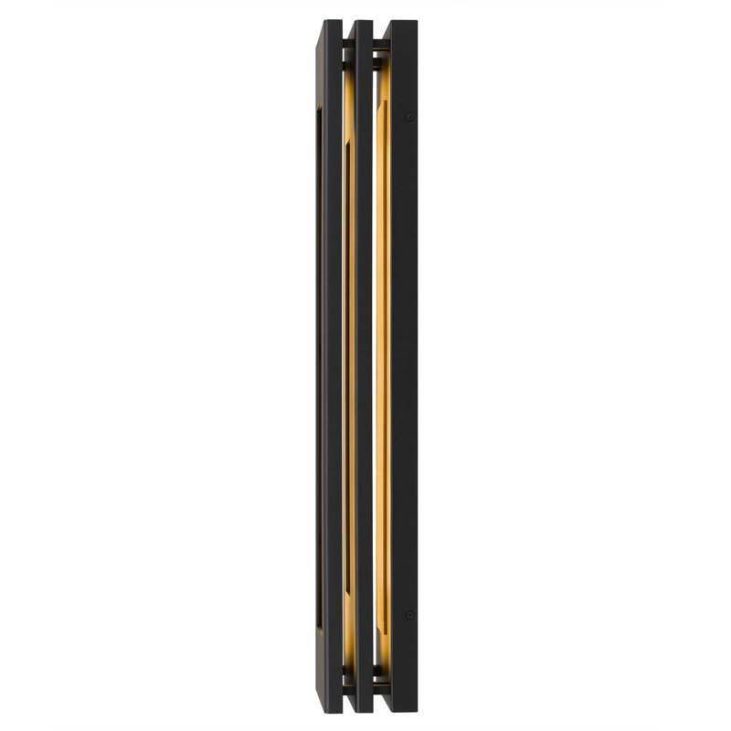 Layer LED Sconce for Indoor/Outdoor Use, Layered Panel Design, Brass Interior, 3-CCT Selectable, Wet Rated