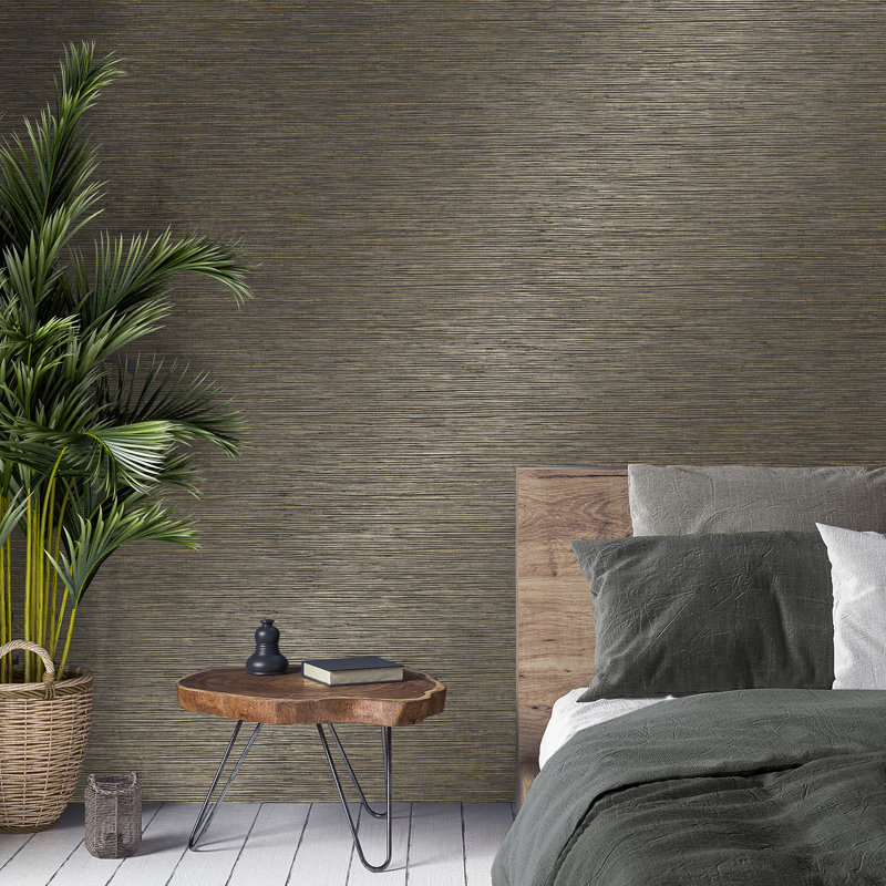 Papier peint neutre Aluta, Gris anthracite