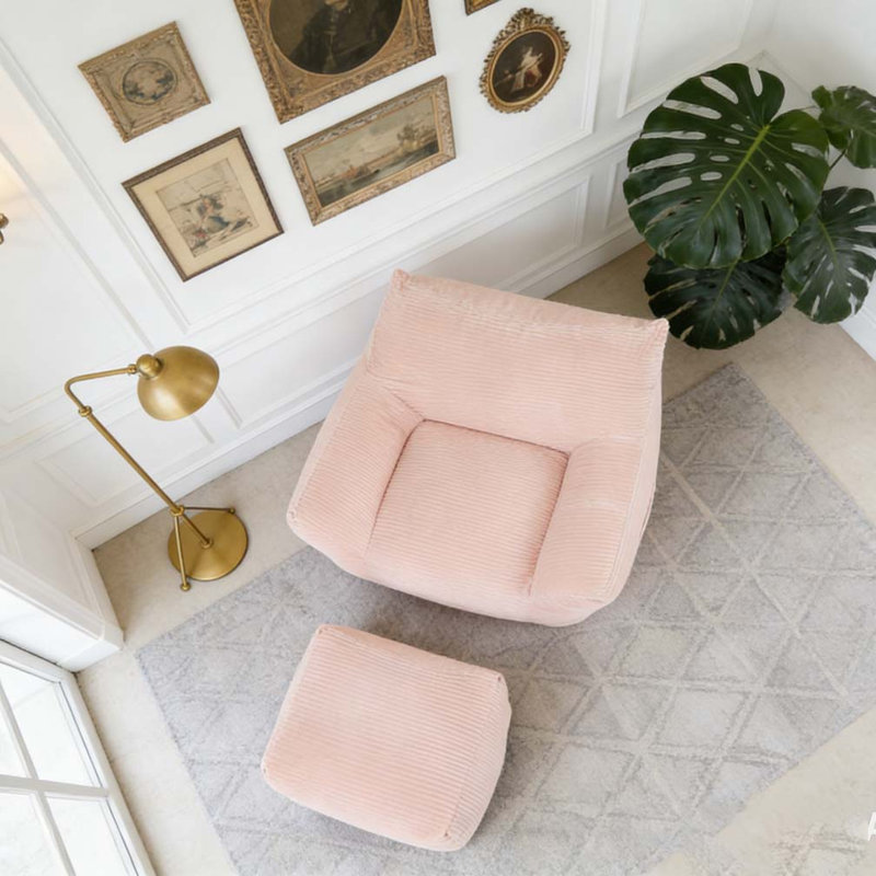 Bean Bag Chair, Oversized Comfy Beanbag, Pink