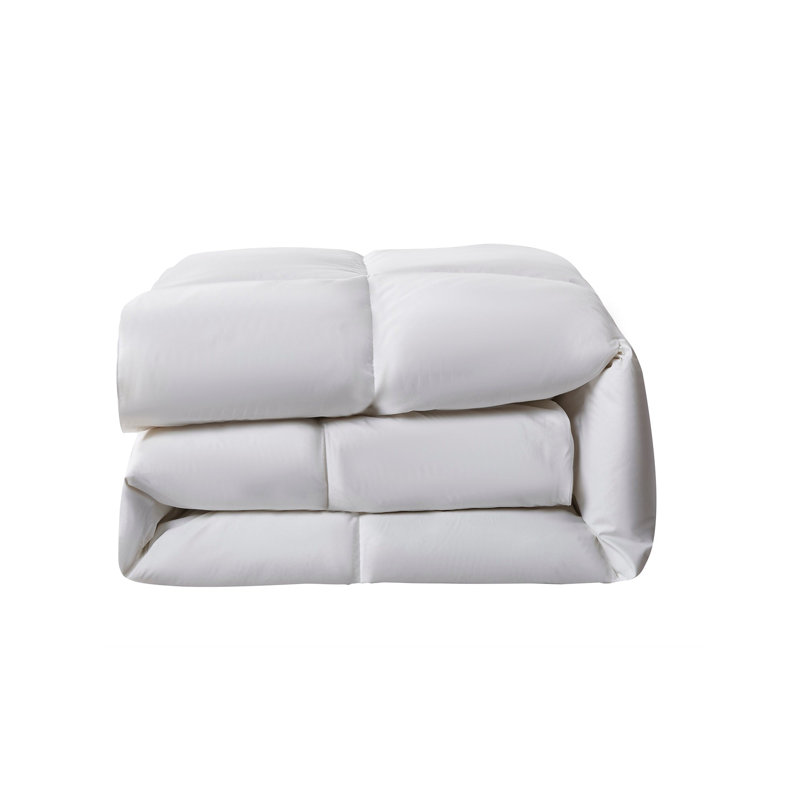 Sateen Cotton European Goose Down Comforter - All Seasons, Full/Queen