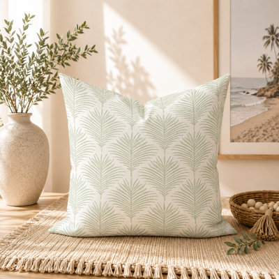 Housse de coussin en coton Seafoam Light