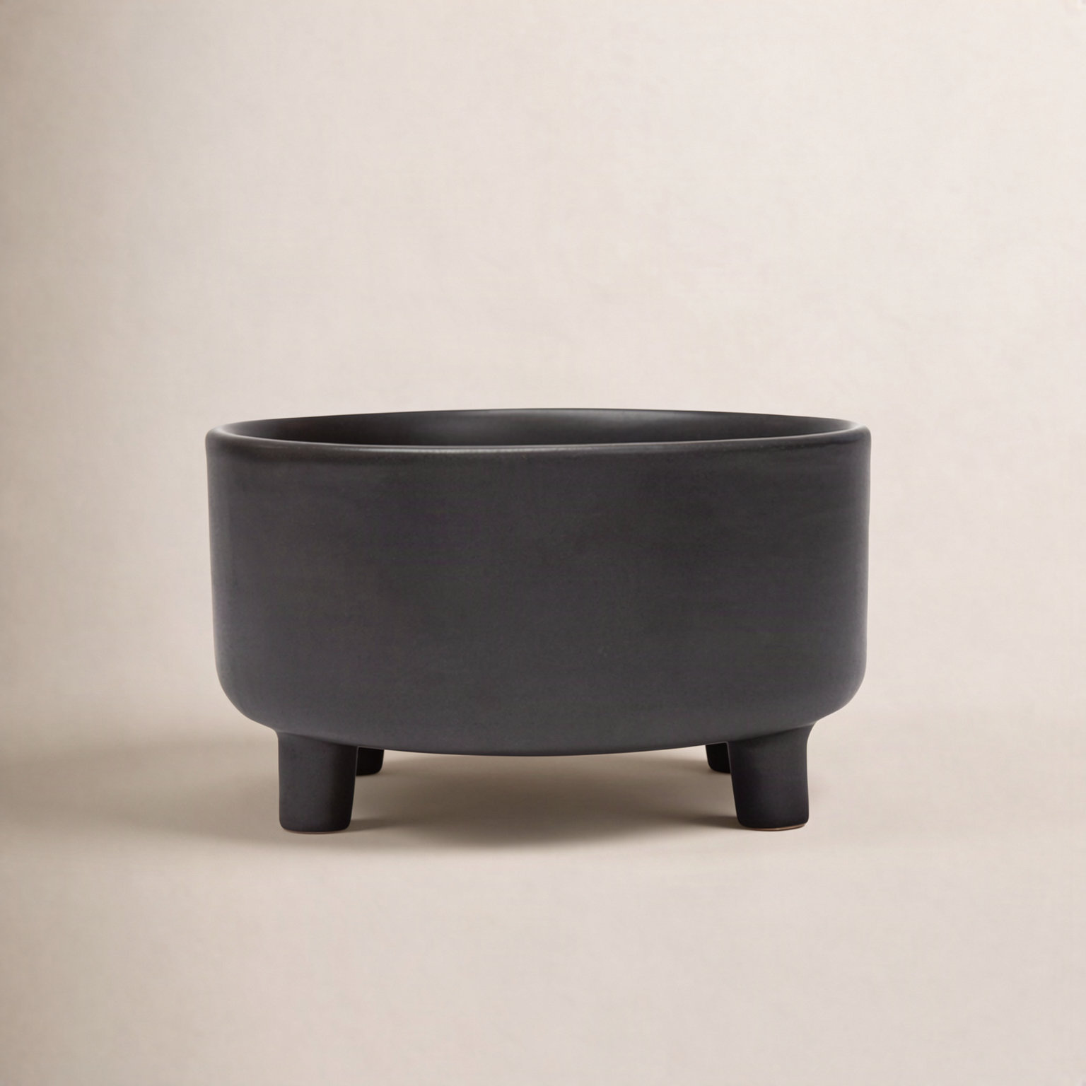 Uplift Ceramic Dog Bowl, Black, Medium (4 cups / 32 fuild oz)