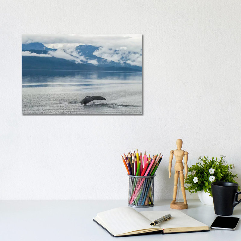 USA, Alaska, Tongass National Forest. Humpback Whale Diving by Jaynes Gallery - Wrapped Canvas Print, 20.32 cm H x 30.48 cm W