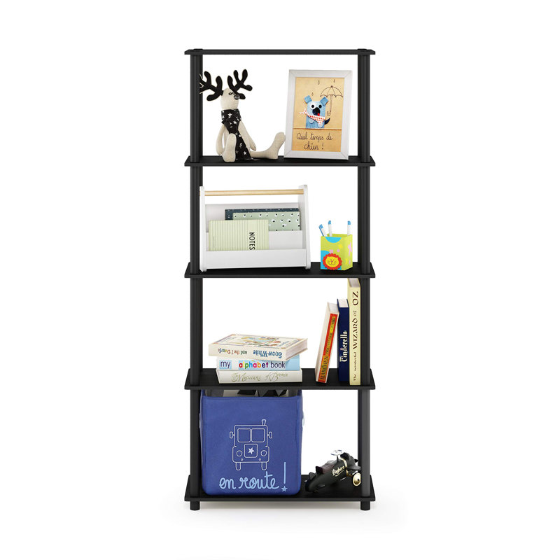 Heslin 23.58'' W Manufactured Wood Shelving Unit, Americano/Black