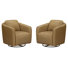 Ensemble de deux fauteuils pivotants à bascule