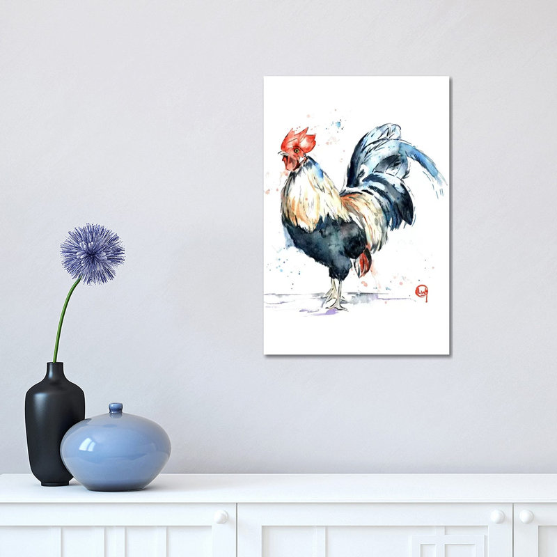 Rooster 1 Piece Wrapped Canvas Wall Art, 45.72cm H x 30.48cm W