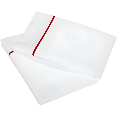 400TC Single Embroidery Cotton Sateen Pillowcases (Set Of 2)