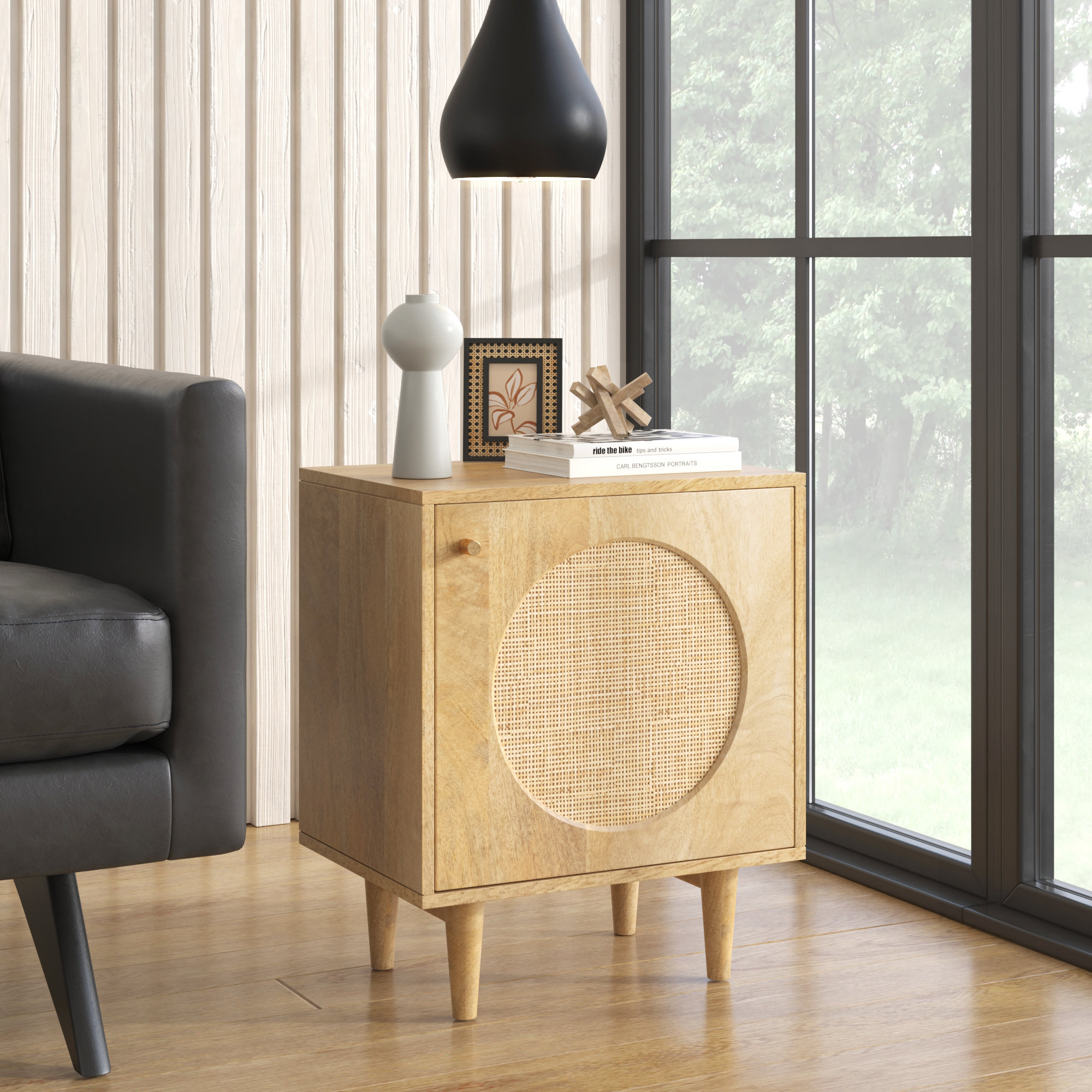 George Oliver Peltz Solid Wood Nightstand & Reviews | Wayfair