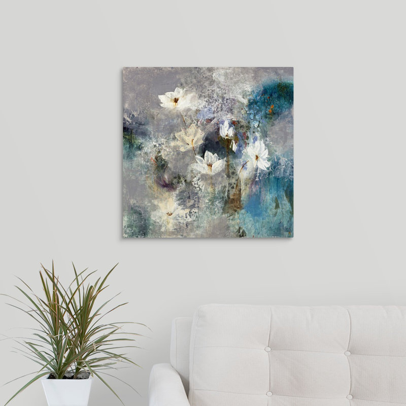 « gathering lilies », peinture sur toile, H 30 po x l 30 po x p 1,25 po, Toile tendue
